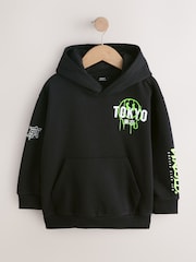 Black Tokyo Older Boys Graphic Print Hoodie (3-16yrs) - Image 1 of 4