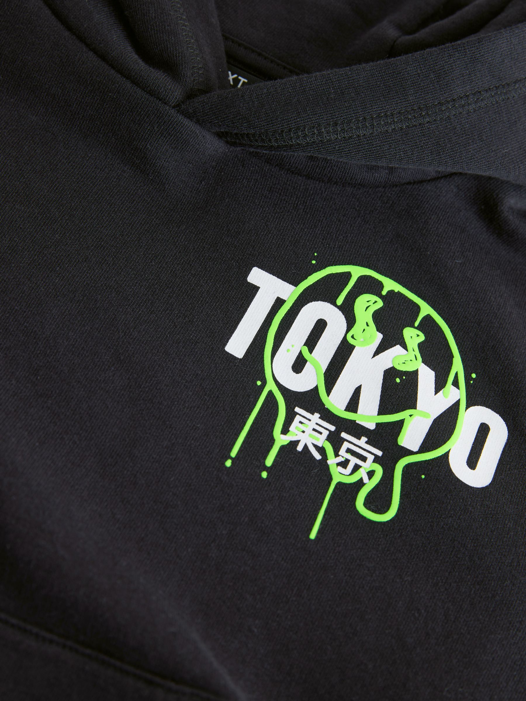 Buy Black Tokyo Older Boys Graphic Print Hoodie (3-16yrs) from the