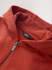 Rust Red 1 Pack Plain Zip Through Hoodie (3-16yrs) - Image 3 of 4