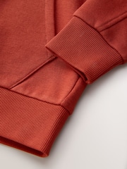 Rust Red 1 Pack Plain Zip Through Hoodie (3-16yrs) - Image 4 of 4