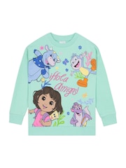Character Green Dora The Explorer Embroidered Sweatshirt - Image 1 of 11