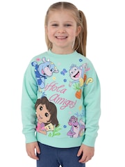 Character Green Dora The Explorer Embroidered Sweatshirt - Image 5 of 11