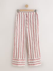 Stone/Red Stripe Wide Leg Pull On Trousers - Image 6 of 8