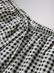 The Set 3 Pack Wide Leg Trouser With Linen White/Navy Blue/Gingham - Image 5 of 6