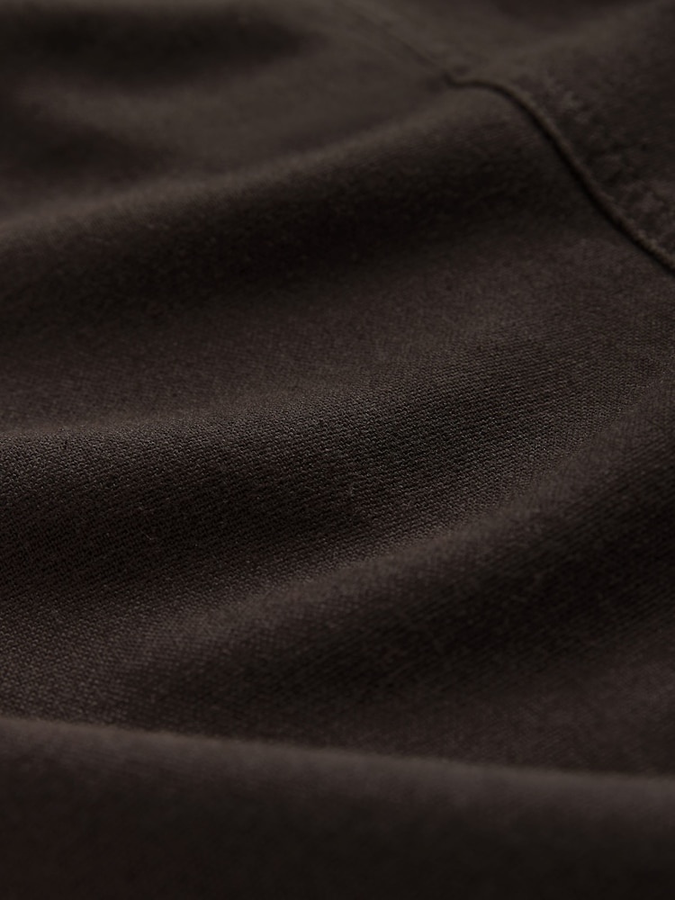 The Set 2 Pack Barrel Leg Trousers With Linen Chocolate Brown/Black - Image 5 of 5