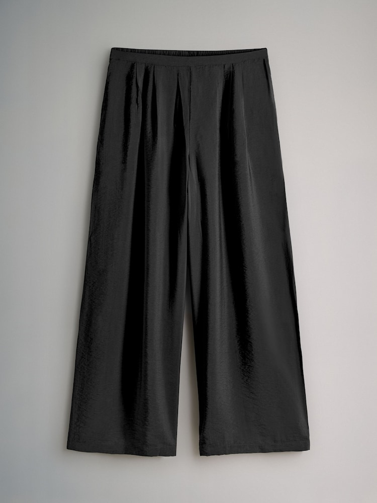 The Set 2 Pack Palazzo Wide Leg Trousers Black/Brown - Image 2 of 5