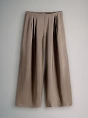 The Set 2 Pack Palazzo Wide Leg Trousers Black/Brown - Image 3 of 5