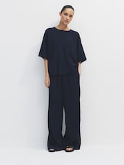 The Set 2 Pack Oversized Pocket T-Shirts With Linen - Imaginea 1 din 6