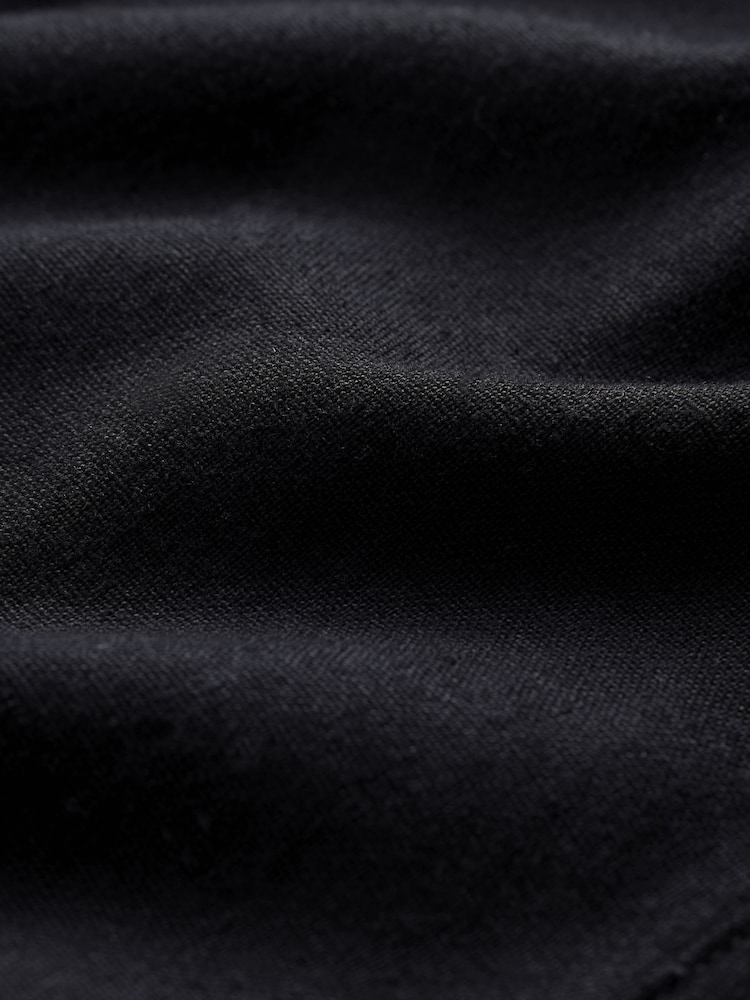 The Set 2 Pack Knee Length Shorts With Linen Black/Neutral - Image 5 of 5 The Set 2 Pack Knee Length Shorts With Linen Black/Neutral - Image 5 of 5