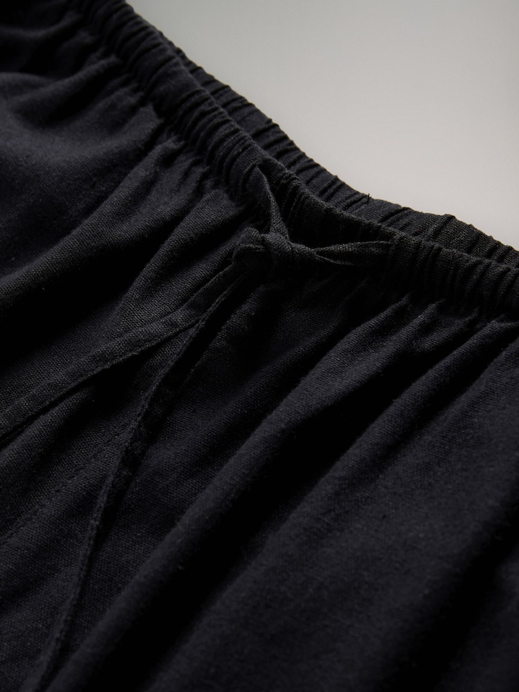 Зығыр матадан жасалған тізеге дейінгі шорттар The Set 2 - 6суретінің 6 суреті