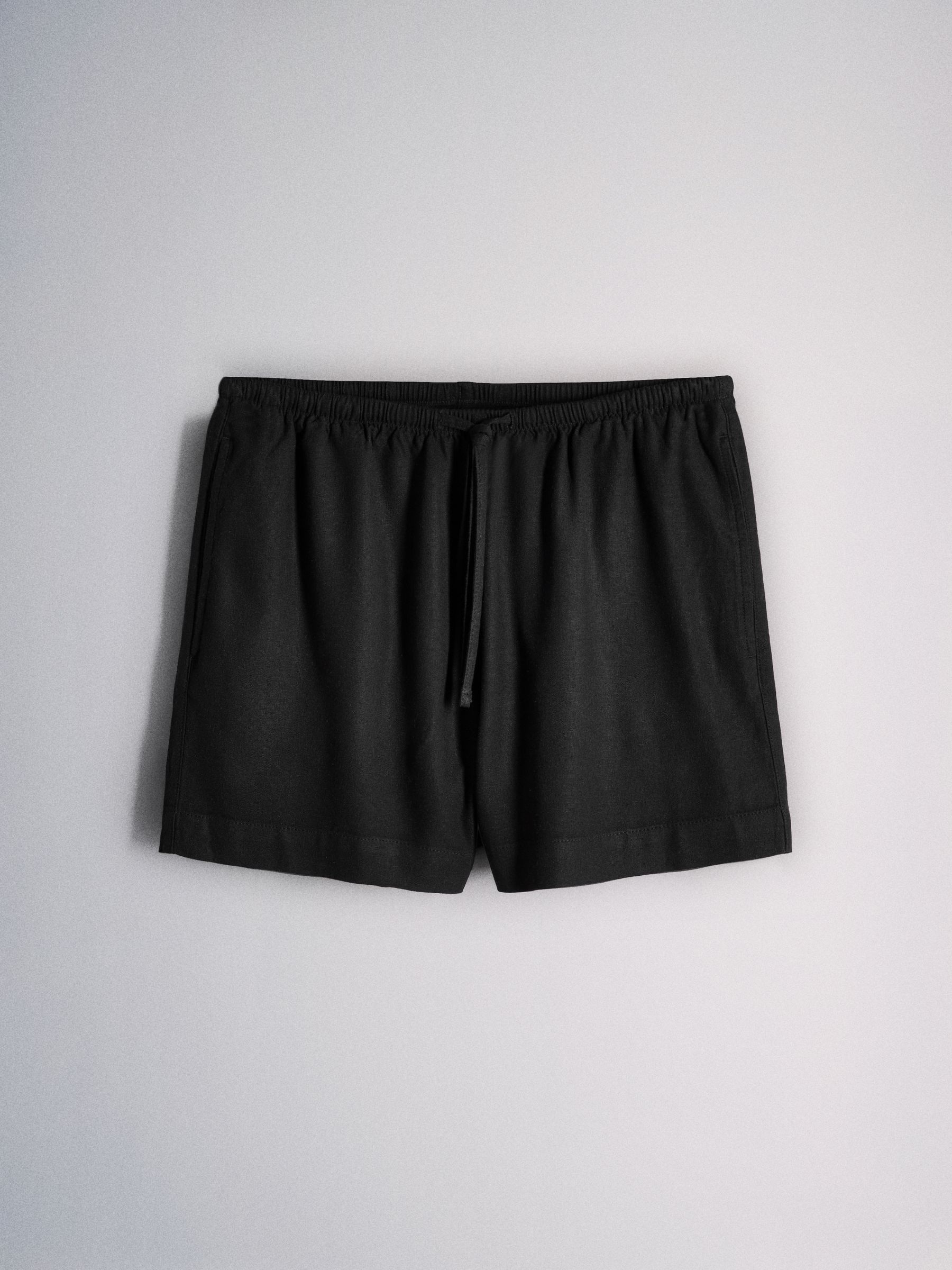 Buy The Set Shorts With Linen Black/Neutral from Next USA