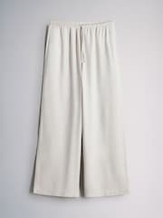 The Set 2 Pack Wide Leg Trouser With Linen Black/Stone - Image 2 of 5
