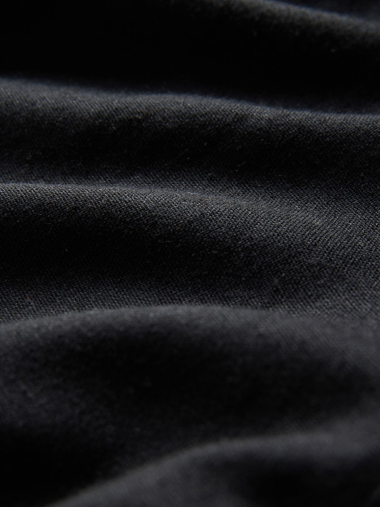 The Set 2 Pack Wide Leg Trouser With Linen Black/Stone - Image 5 of 5