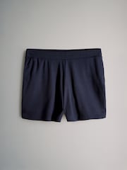 The Set 2 Pack Oversized T-Shirt and Short Waffle Lounge Set Navy/Taupe Brown - Image 5 of 6