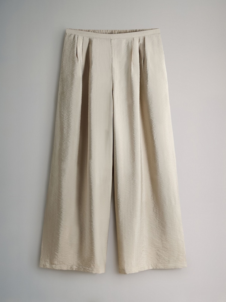 Neutral/Navy Blue - The Set 2 Pack Palazzo Wide Leg Trousers - 8मध्ये 8 तस्बिर