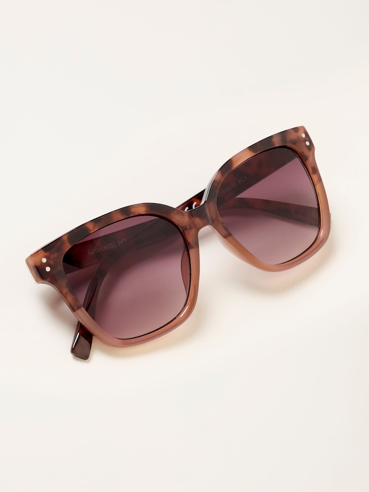 FatFace Sophia Pink Square Sunglasses - Image 1 of 2