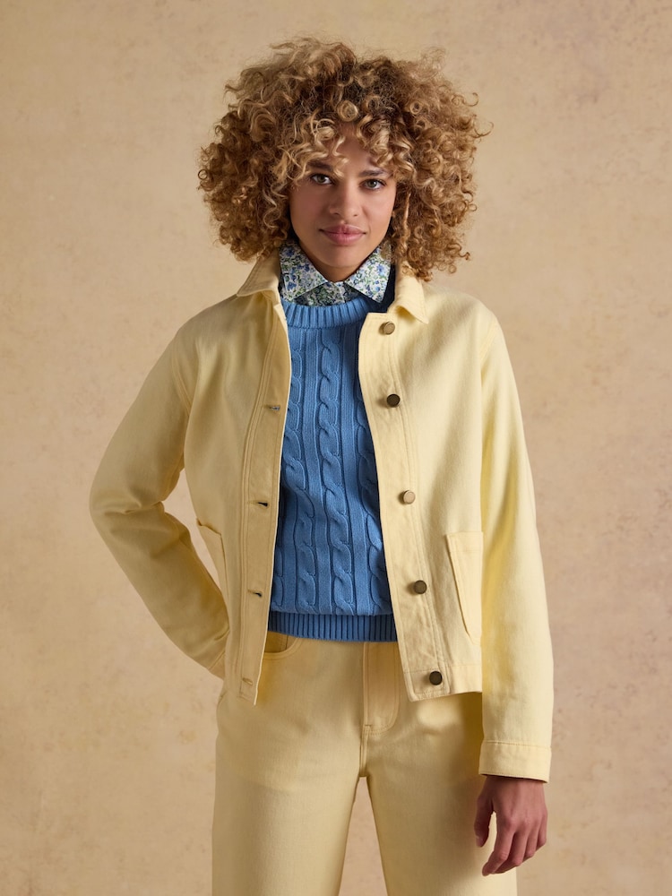 Joules Marlow Light Yellow Denim Jacket - Image 1 of 10