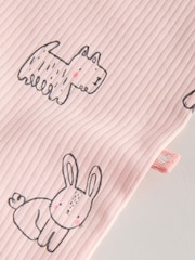 Pink Two Way Zip Baby Sleepsuit 3 Pack (0mths-3yrs) - Image 13 of 13