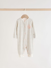 Pink Two Way Zip Baby Sleepsuit 3 Pack (0mths-3yrs) - Image 4 of 13