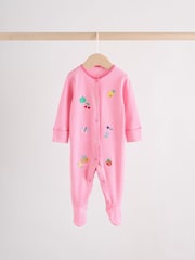 Pink Baby Sleepsuit 3 Pack (0mths-2yrs) - Image 2 of 14