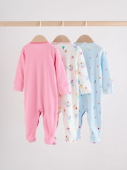 Pink Baby Sleepsuit 3 Pack (0mths-2yrs) - Image 5 of 14