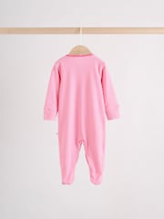 Pink Baby Sleepsuit 3 Pack (0mths-2yrs) - Image 6 of 14