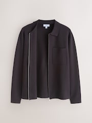 Chocolate Brown N. Premium Regular Fit Ultrasoft Smart Knitted Jacket - Image 6 of 9