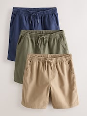 Navy/Khaki 3 Pack Shorts (3-16yrs) - Image 1 of 7