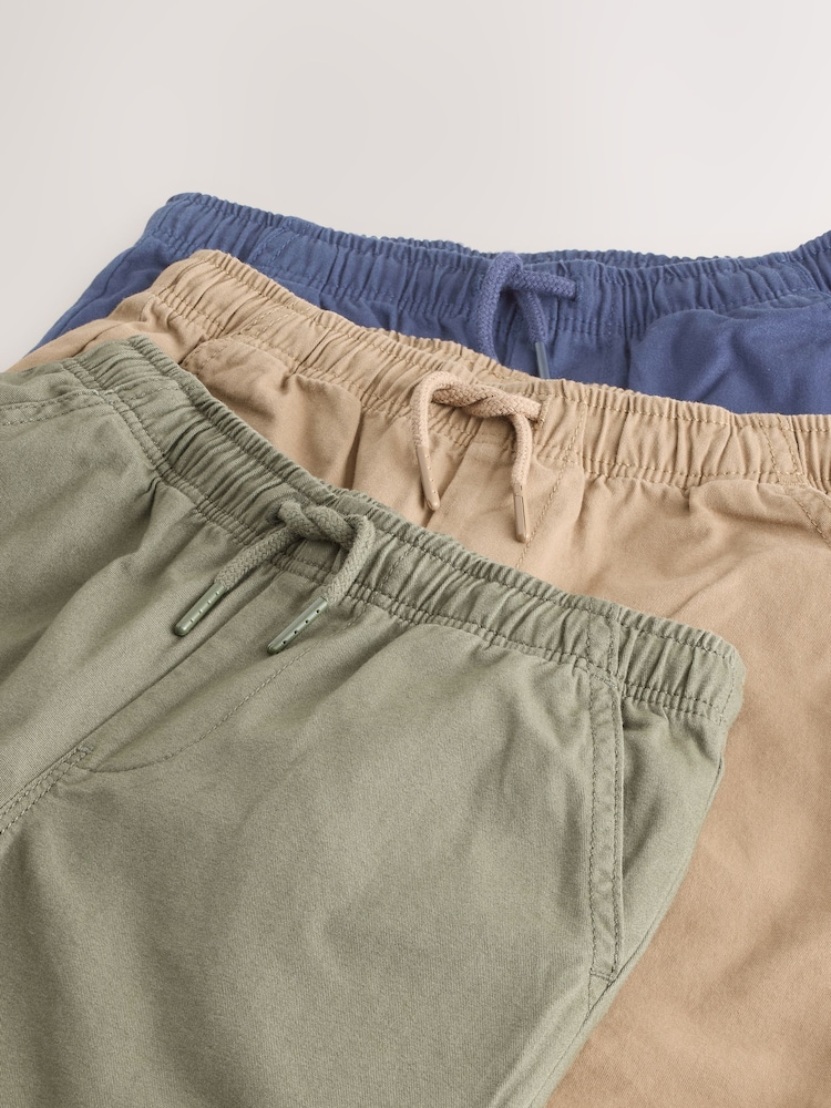 Navy/Khaki 3 Pack Shorts (3-16yrs) - Image 7 of 7