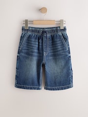 Mid Blue Carpenter Denim Shorts (3-16yrs) - Image 6 of 9