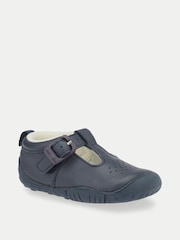 Start-Rite Babies Blue Baby Jack Leather T-bar Buckle Pre-Walking Shoes - Image 2 of 5