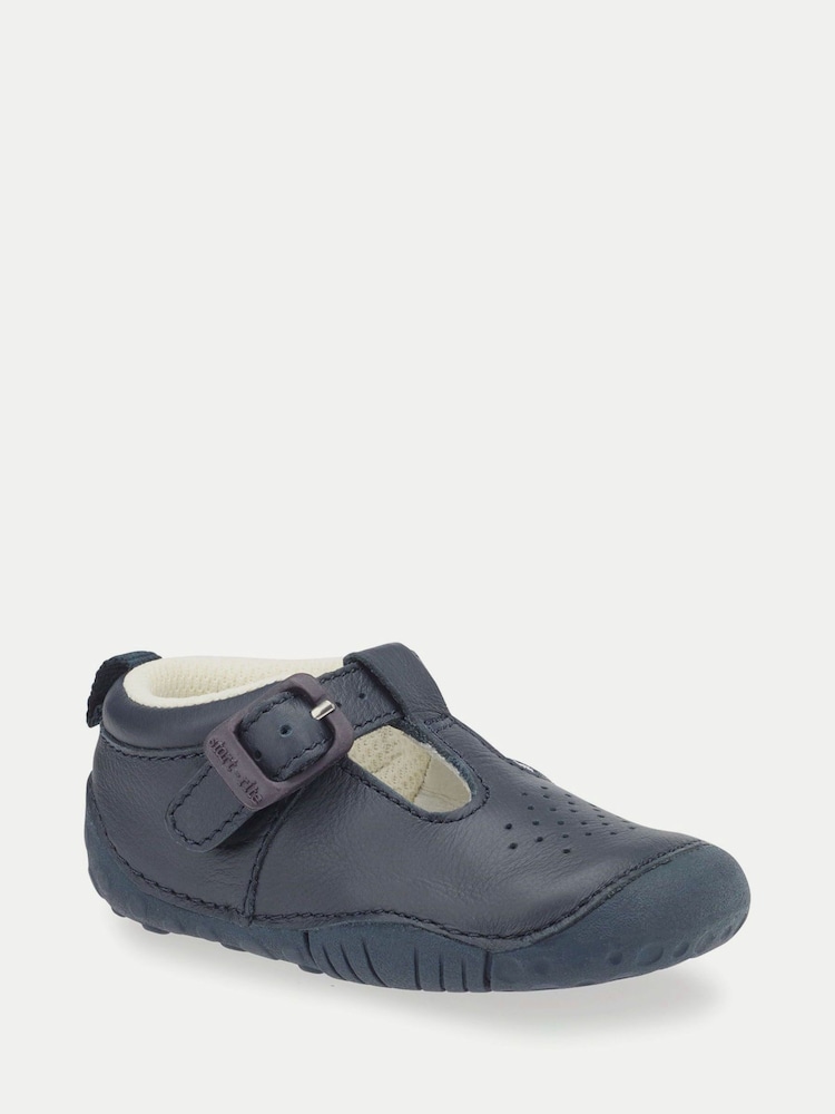 Start-Rite Babies Blue Baby Jack Leather T-bar Buckle Pre-Walking Shoes - Image 2 of 5 Start-Rite Babies Blue Baby Jack Leather T-bar Buckle Pre-Walking Shoes - Image 2 of 5