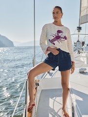 Love & Roses Crochet Knitted Lobster Jumper - Immagine 2 di 4