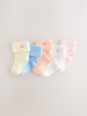 Pink/Blue Baby Socks 5 Pack (0mths-2yrs) - Image 1 of 8