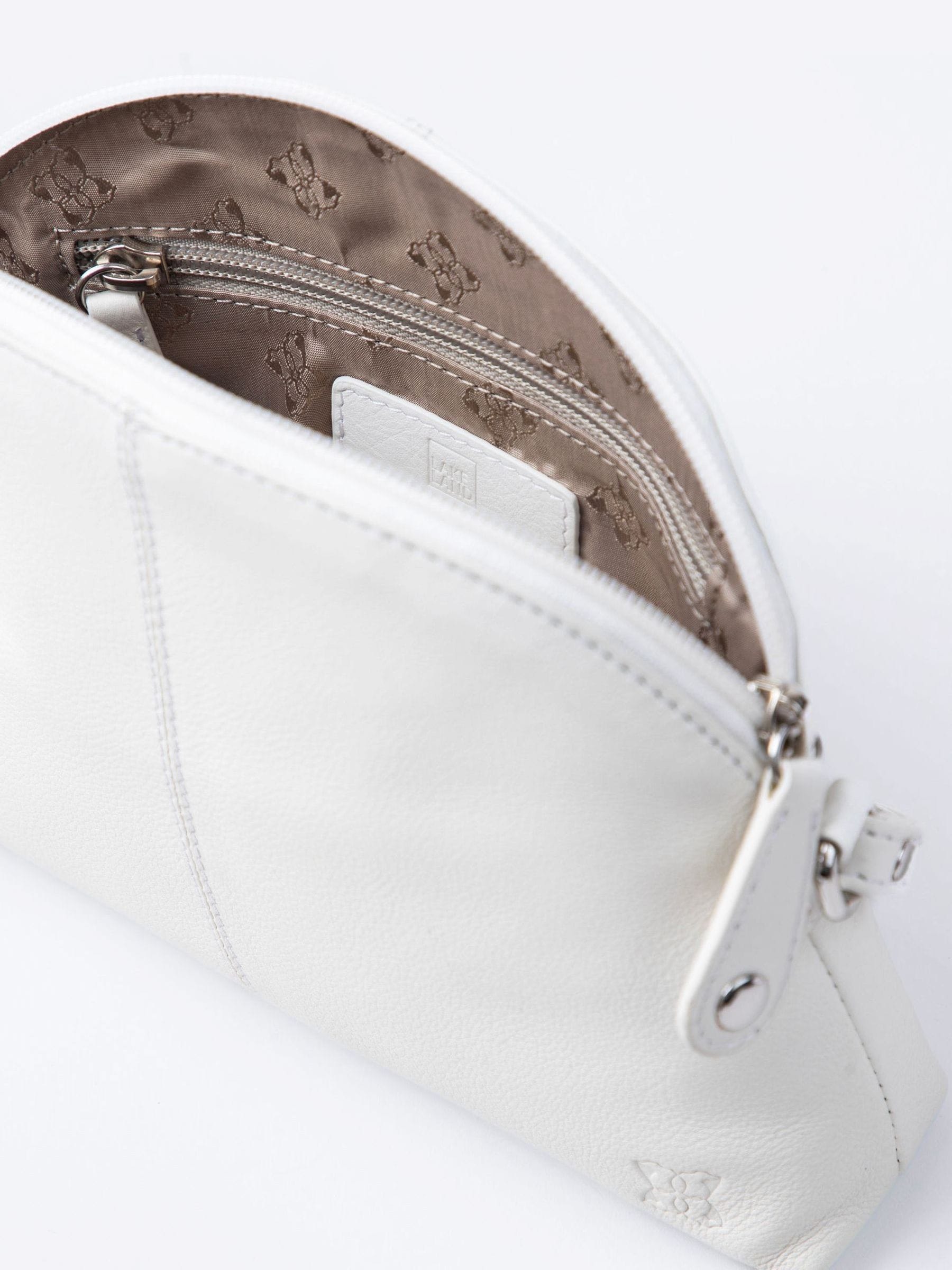 Buy Lakeland Leather White Elterwater Curved Cross-Body Bag from