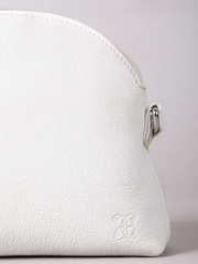 Lakeland Leather White Elterwater Curved Leather Cross-Body Bag - Image 4 of 6