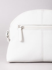 Lakeland Leather White Elterwater Curved Leather Cross-Body Bag - Image 5 of 6