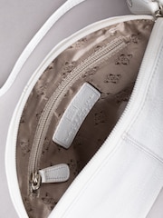 Lakeland Leather White Elterwater Curved Leather Cross-Body Bag - Image 6 of 6