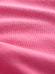 Magenta Pink Raw Hem Detail Washed Cotton Crew Neck Sweatshirt - Image 9 of 9