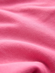 Magenta Pink Raw Hem Detail Washed Cotton Jersey Shorts - Image 3 of 8
