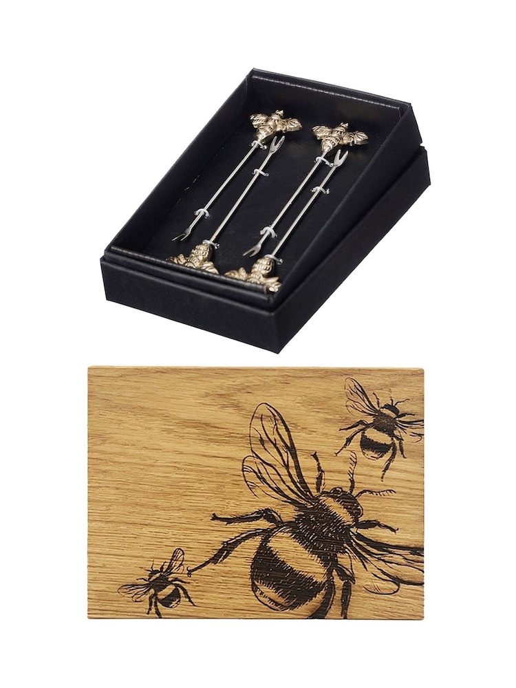 Selbrae House Clear Brown Bee Cheese & Charcuterie Serving Set - Image 1 of 4