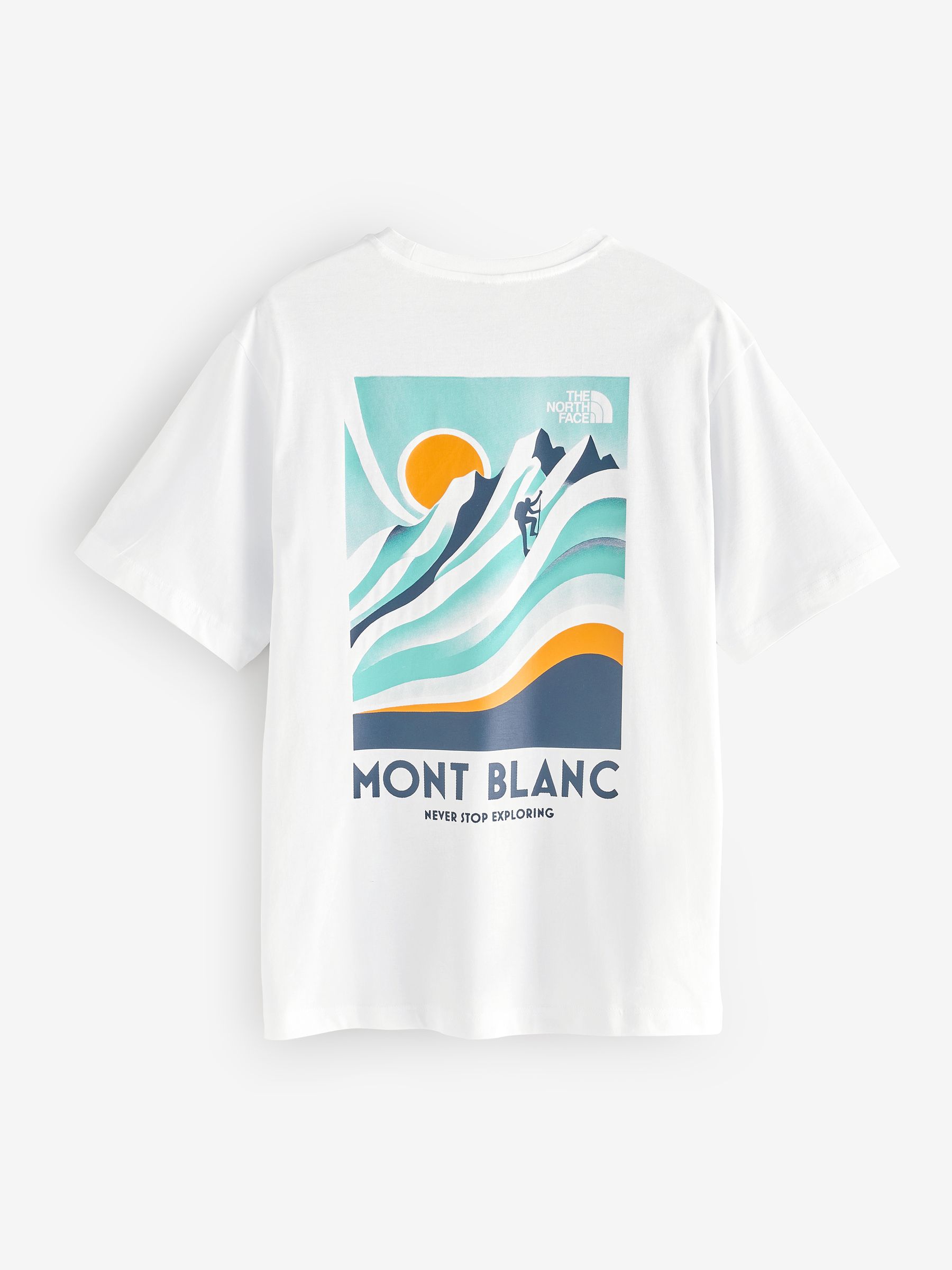 Buy The North Face White Vintage Mountain Back Print T-Shirt from