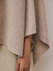 Ovsena kaša - Fine Knit Cape Poncho - Slika 6 iz 9