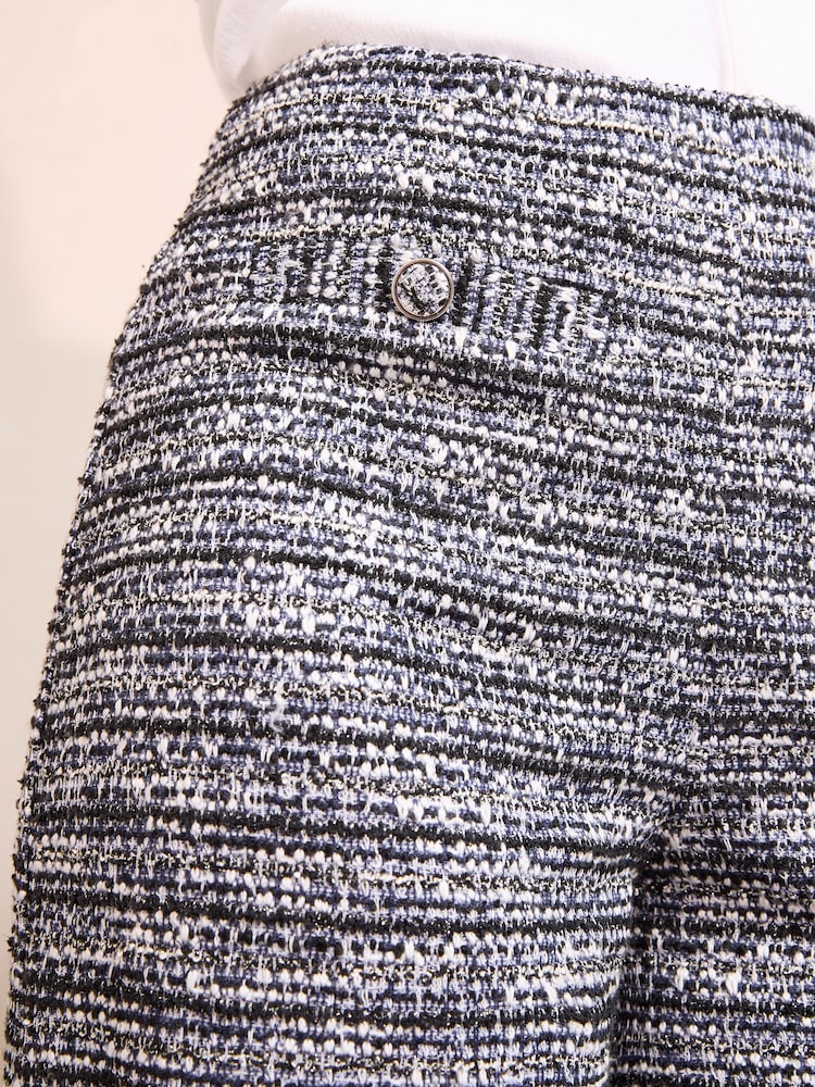 Friends Like These Blue Boucle Wide Leg Trousers - Image 4 of 4