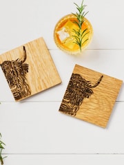 Selbrae House Clear Brown Highland Cow Drinkware Gift Set - Image 5 of 5
