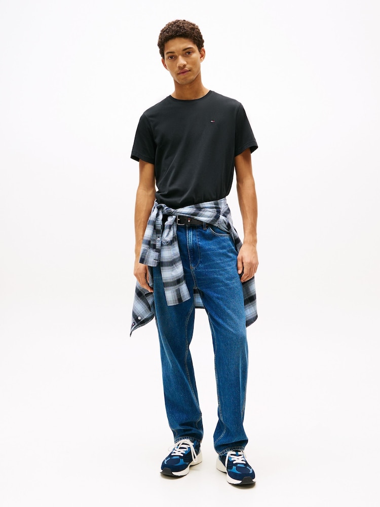 Tommy Jeans Black Slim Fit T-Shirt - Image 2 of 5