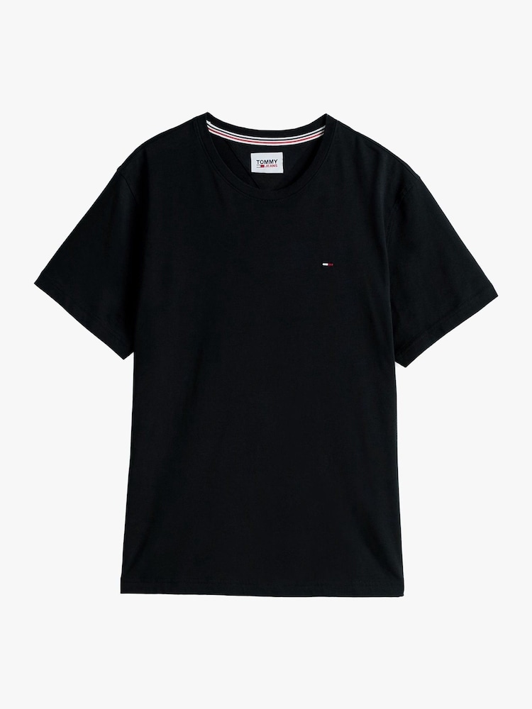Tommy Jeans Black Slim Fit T-Shirt - Image 5 of 5