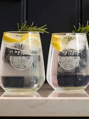 Selbrae House Clear Brown Gin Is My Tonic Glass & Bottle Opener Gift Set - Image 3 of 4