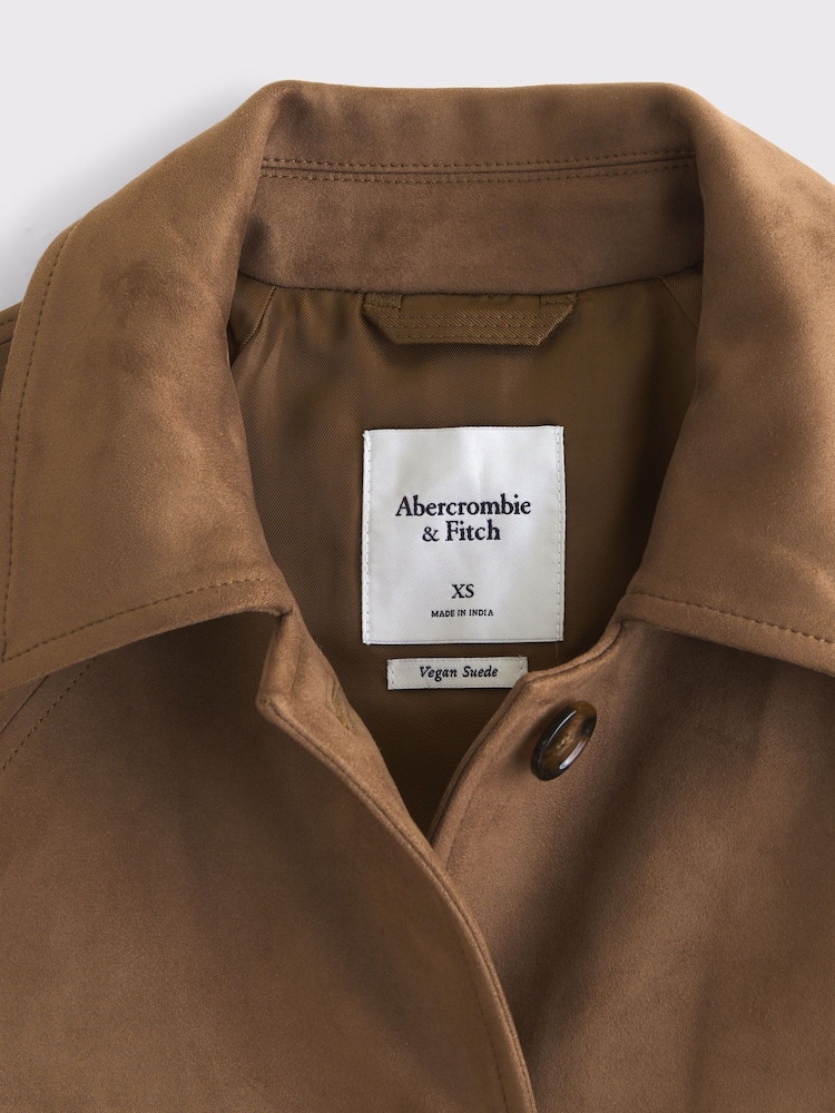 Abercrombie & Fitch Button Through Mid Length Suede Jacket - Bild 7 von 7