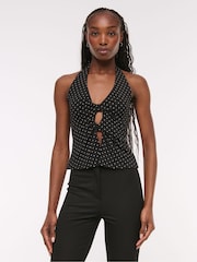 Abercrombie & Fitch Black Mid Rise Slim Bootcut Trousers - Image 2 of 6